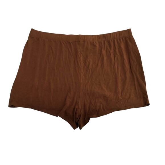 SKIMS Short Sleeve Button Up Top and Drawstring Shorts Set in Copper Women's 3XL - Picture 6 of 8